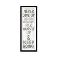 Picture of Never Give Up I _GroupedProduct_Panel_Portrait_Framed_Matted_