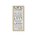 Picture of Life Is Too Short I _GroupedProduct_Panel_Portrait_Framed_Matted_