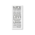 Picture of Life Is Too Short I _GroupedProduct_Panel_Portrait_Framed_Matted_