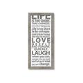 Picture of Life Is Too Short I _GroupedProduct_Panel_Portrait_Framed_Matted_