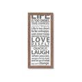 Picture of Life Is Too Short I _GroupedProduct_Panel_Portrait_Framed_Matted_