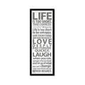 Picture of Life Is Too Short I _GroupedProduct_Panel_Portrait_Framed_Matted_