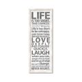 Picture of Life Is Too Short I _GroupedProduct_Panel_Portrait_Framed_Matted_
