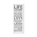 Picture of Life Is Too Short I _GroupedProduct_Panel_Portrait_Framed_Matted_