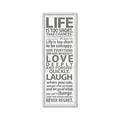 Picture of Life Is Too Short I _GroupedProduct_Panel_Portrait_Framed_Matted_