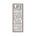 Picture of Life Is Too Short I _GroupedProduct_Panel_Portrait_Framed_Matted_