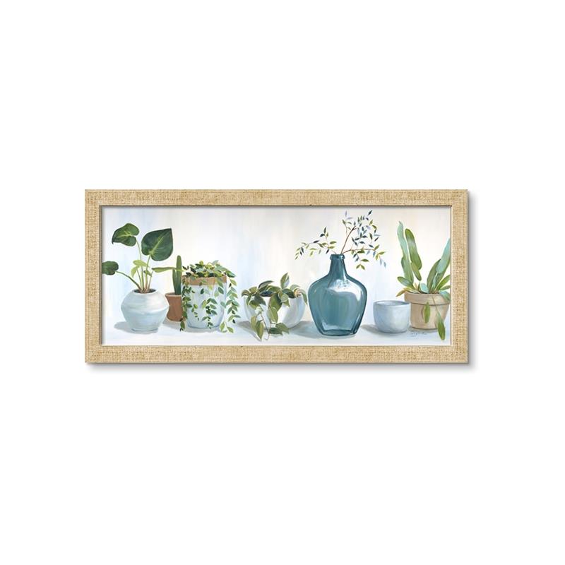 Picture of Simple Plant Row _GroupedProduct_Panel_Landscape_Framed_Matted_