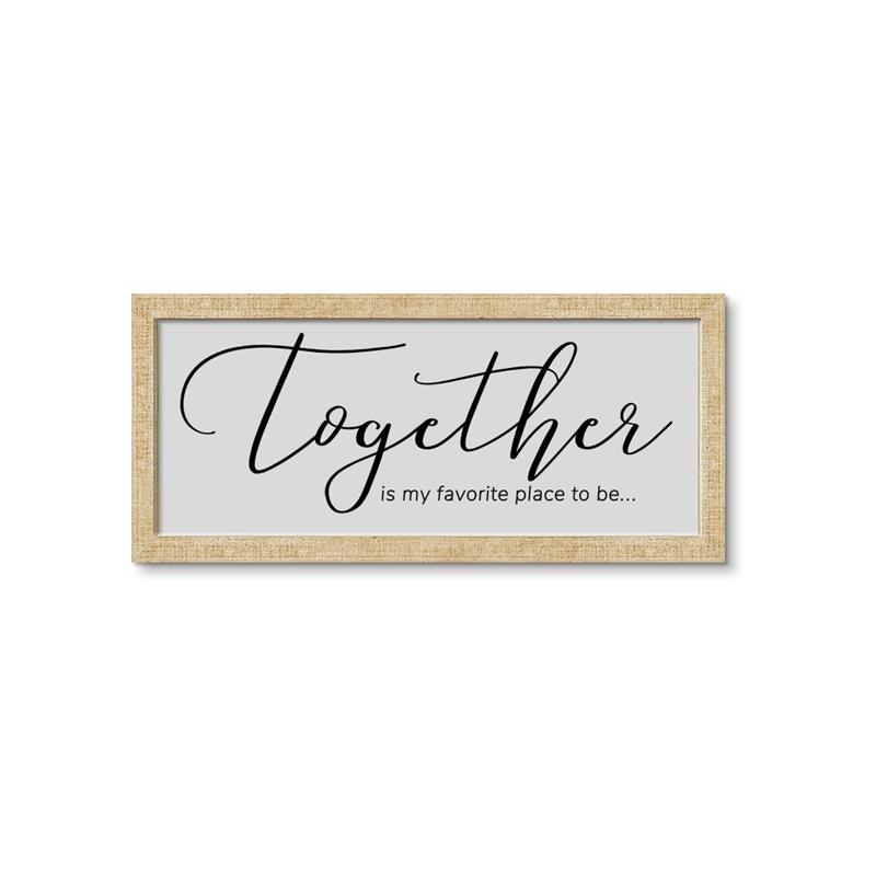 Picture of Together Neutral  _GroupedProduct_Panel_Landscape_Framed_Matted_