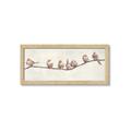Picture of Birds on Wooden Branch _GroupedProduct_Panel_Landscape_Framed_Matted_