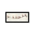 Picture of Birds on Wooden Branch _GroupedProduct_Panel_Landscape_Framed_Matted_