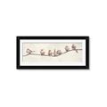 Picture of Birds on Wooden Branch _GroupedProduct_Panel_Landscape_Framed_Matted_