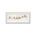 Picture of Birds on Wooden Branch _GroupedProduct_Panel_Landscape_Framed_Matted_