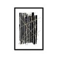 Picture of Black With Gold Fine Lines _GroupedProduct_Rectangle_Portrait_Framed_Matted_