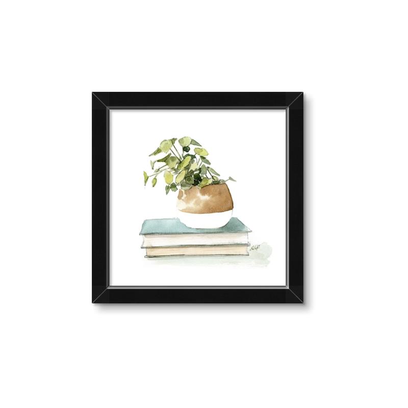 Picture of Pot On The Books I _GroupedProduct_Square_Framed_Matted_