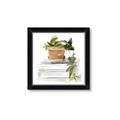 Picture of Flower Pot On Books _GroupedProduct_Square_Framed_Matted_
