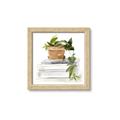 Picture of Flower Pot On Books _GroupedProduct_Square_Framed_Matted_