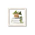 Picture of Flower Pot On Books _GroupedProduct_Square_Framed_Matted_