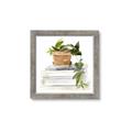 Picture of Flower Pot On Books _GroupedProduct_Square_Framed_Matted_