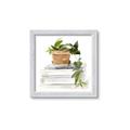 Picture of Flower Pot On Books _GroupedProduct_Square_Framed_Matted_