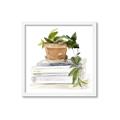 Picture of Flower Pot On Books _GroupedProduct_Square_Framed_Matted_