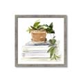 Picture of Flower Pot On Books _GroupedProduct_Square_Framed_Matted_