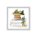 Picture of Flower Pot On Books _GroupedProduct_Square_Framed_Matted_