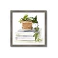 Picture of Flower Pot On Books _GroupedProduct_Square_Framed_Matted_