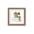 Picture of Flower Pot On Books _GroupedProduct_Square_Framed_Matted_