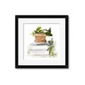 Picture of Flower Pot On Books _GroupedProduct_Square_Framed_Matted_