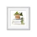 Picture of Flower Pot On Books _GroupedProduct_Square_Framed_Matted_