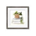 Picture of Flower Pot On Books _GroupedProduct_Square_Framed_Matted_