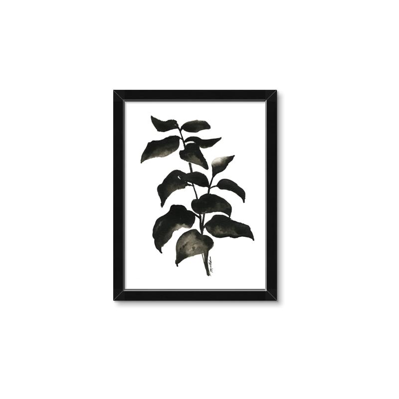 Picture of Black Leaves II _GroupedProduct_Rectangle_Portrait_Framed_Matted_