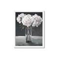 Picture of White Hydrangea jar _GroupedProduct_Rectangle_Portrait_Framed_Matted_