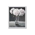 Picture of White Hydrangea jar _GroupedProduct_Rectangle_Portrait_Framed_Matted_