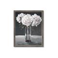 Picture of White Hydrangea jar _GroupedProduct_Rectangle_Portrait_Framed_Matted_