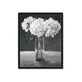 Picture of White Hydrangea jar _GroupedProduct_Rectangle_Portrait_Framed_Matted_