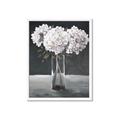 Picture of White Hydrangea jar _GroupedProduct_Rectangle_Portrait_Framed_Matted_