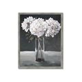 Picture of White Hydrangea jar _GroupedProduct_Rectangle_Portrait_Framed_Matted_