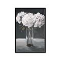 Picture of White Hydrangea jar _GroupedProduct_Rectangle_Portrait_Framed_Matted_