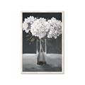 Picture of White Hydrangea jar _GroupedProduct_Rectangle_Portrait_Framed_Matted_