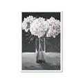 Picture of White Hydrangea jar _GroupedProduct_Rectangle_Portrait_Framed_Matted_