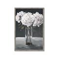 Picture of White Hydrangea jar _GroupedProduct_Rectangle_Portrait_Framed_Matted_