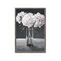 Picture of White Hydrangea jar _GroupedProduct_Rectangle_Portrait_Framed_Matted_