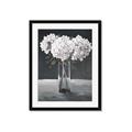Picture of White Hydrangea jar _GroupedProduct_Rectangle_Portrait_Framed_Matted_