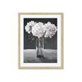Picture of White Hydrangea jar _GroupedProduct_Rectangle_Portrait_Framed_Matted_