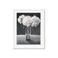 Picture of White Hydrangea jar _GroupedProduct_Rectangle_Portrait_Framed_Matted_