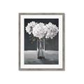 Picture of White Hydrangea jar _GroupedProduct_Rectangle_Portrait_Framed_Matted_
