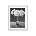 Picture of White Hydrangea jar _GroupedProduct_Rectangle_Portrait_Framed_Matted_
