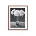 Picture of White Hydrangea jar _GroupedProduct_Rectangle_Portrait_Framed_Matted_