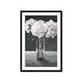 Picture of White Hydrangea jar _GroupedProduct_Rectangle_Portrait_Framed_Matted_